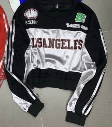 “Los Angeles Racer Crop Sweatshirt – Comfort Fit”